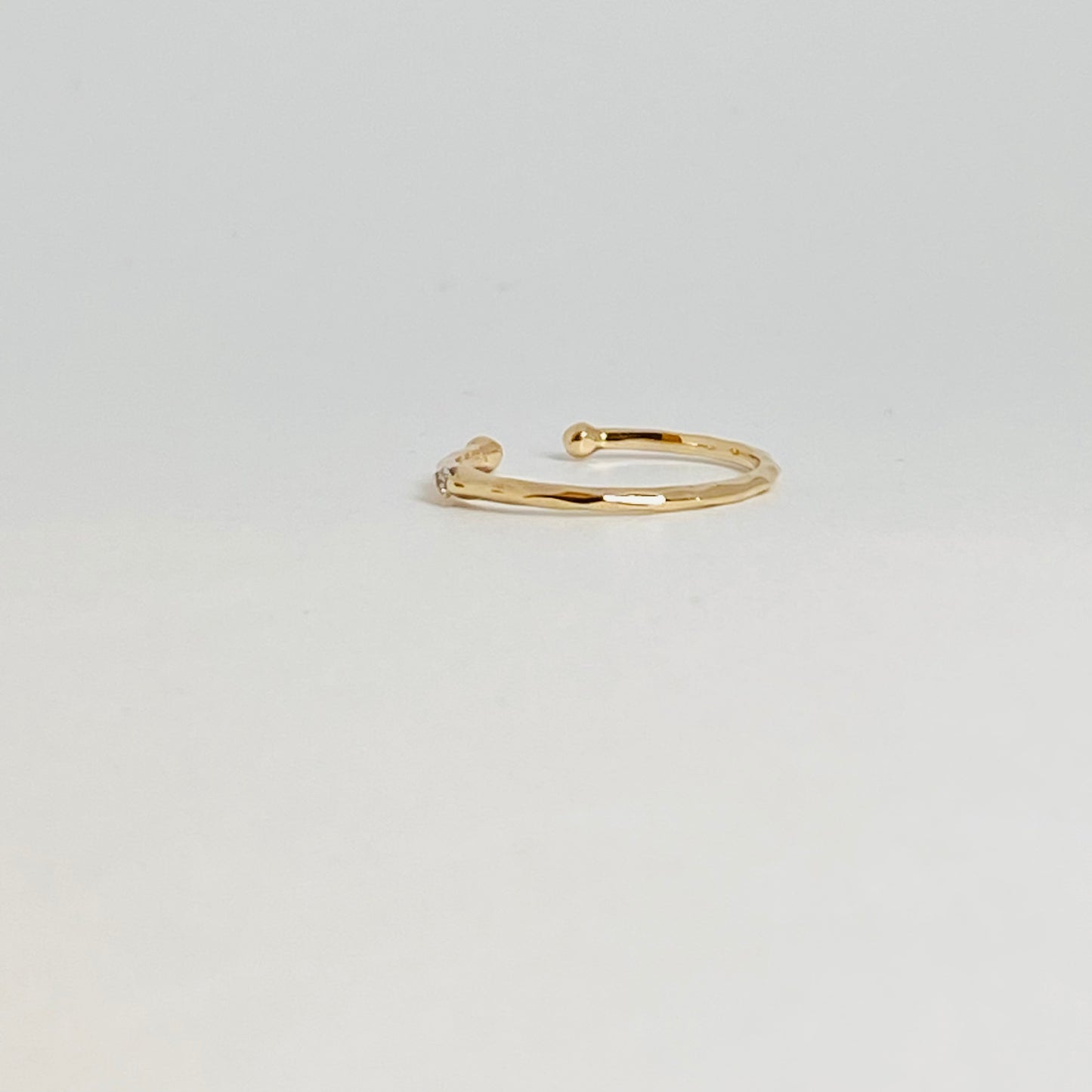 K10イエローゴールド ダイヤモンド0.01ctカフ