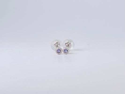 Pt タンザナイトピアス