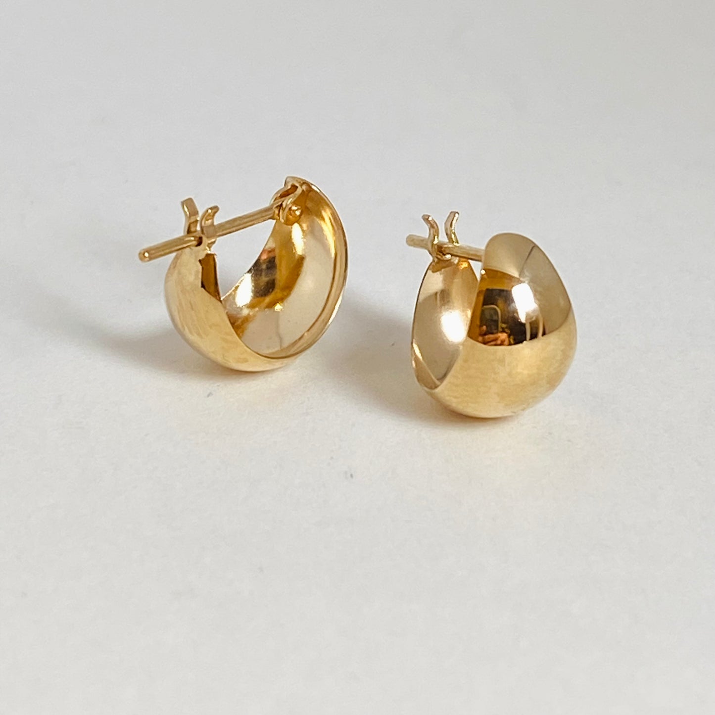 K10イエローゴールド 地金フープピアス