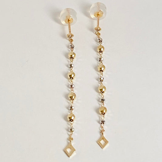 K10YG/WGダイヤモンド2wayピアス