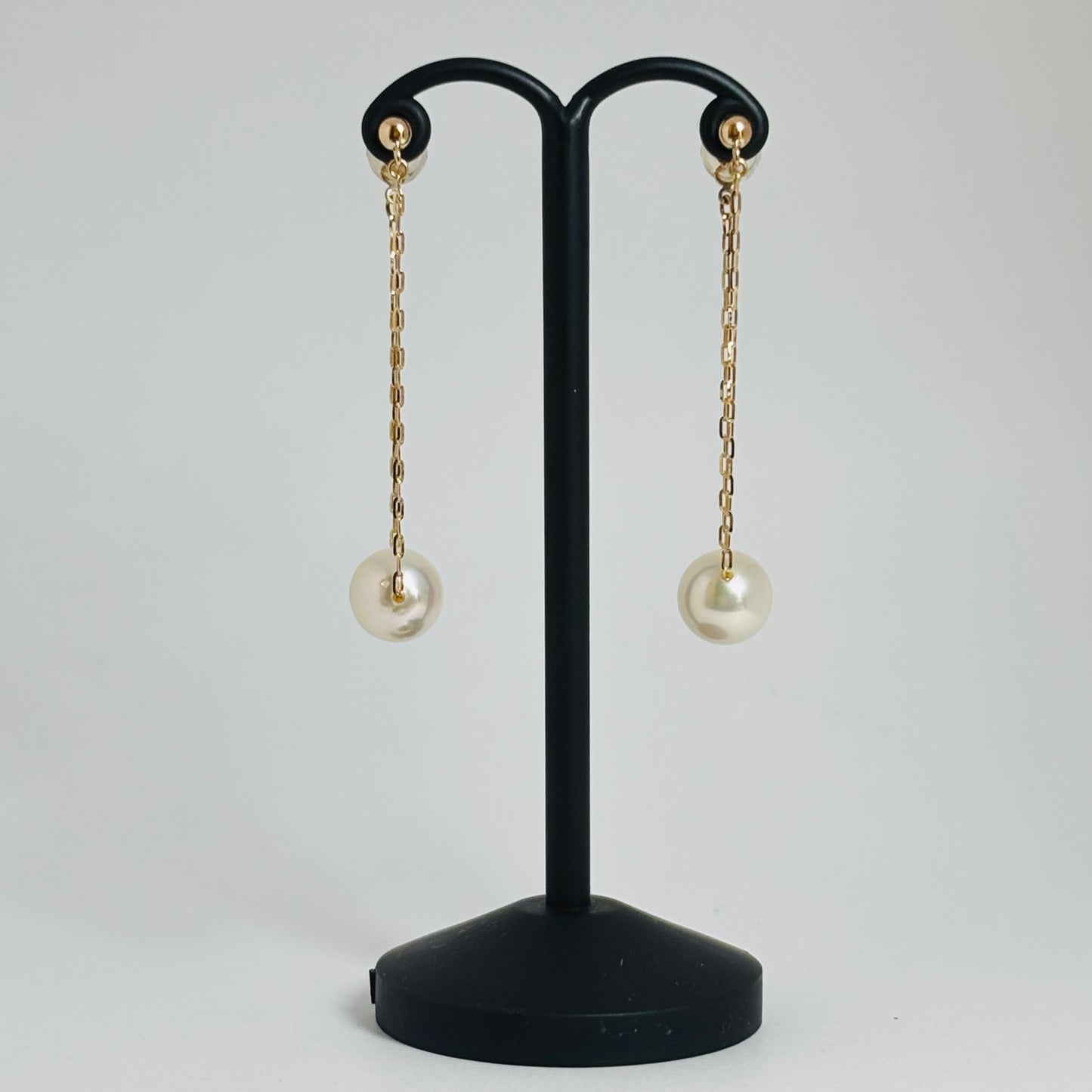 K10イエローゴールド あこや真珠8㎜ピアス