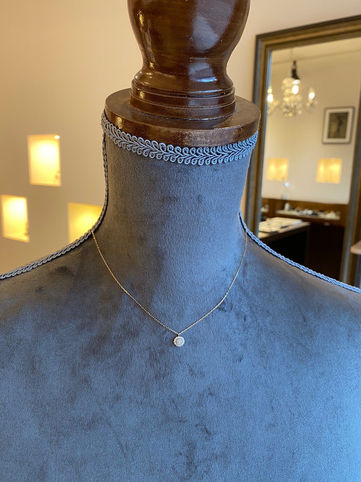 K18イエローゴールド ダイヤモンド0.16ctネックレス