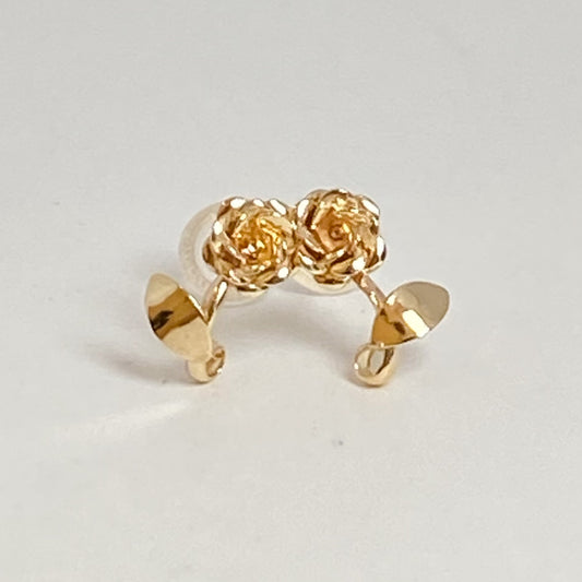 K10イエローゴールド お花地金ピアス