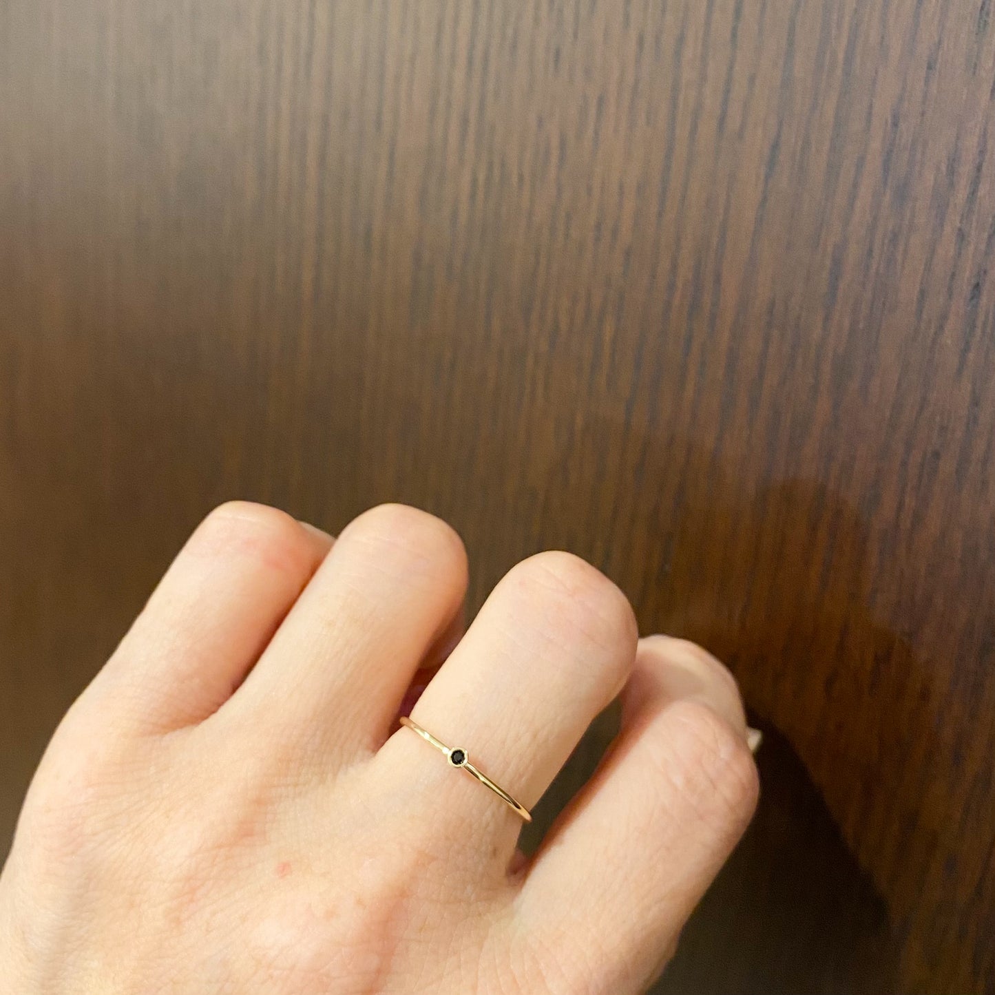 K10イエローゴールド ブラックスピネルリング