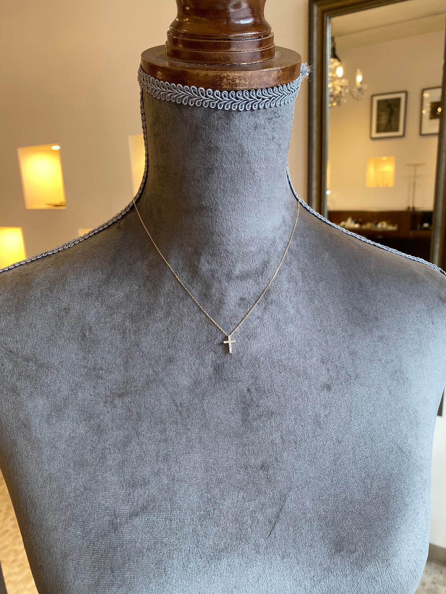 K18イエローゴールド ダイヤモンド0.15ctネックレス