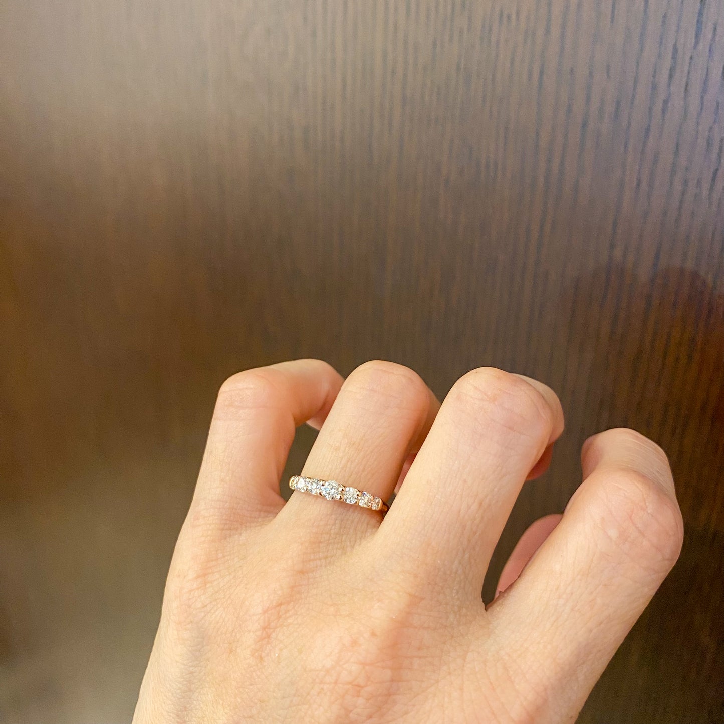 K18ピンクゴールド　ダイヤモンド0.5ctリング