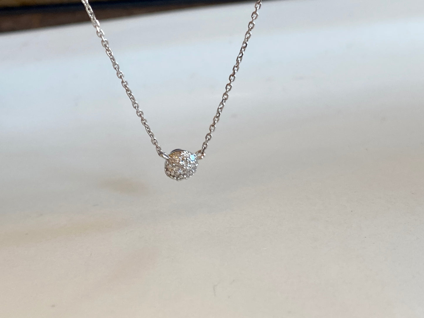 K18ホワイトゴールド　ダイヤモンド0.15ct タンザナイトネックレス